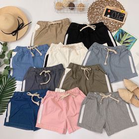 Quần short kaki trơn viền 1 sọc về thêm sll Lưng thun có dây rút co giãn free size giá sỉ