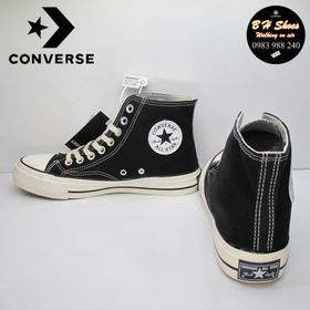 Giày CV rep. 1970s cổ cao cao cấp mũi bóng đầy đủ tem hộp. Giày CV, con, bata, canvas, vải. giá sỉ