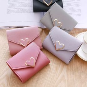 VÍ NỮ MINI NGẮN CẦM TAY ĐẸP PHỐI HÌNH KHÓA TRÁI TIM CÁCH ĐIỆU TRẺ TRUNG giá sỉ