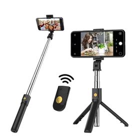 Gậy Chụp Ảnh Tự Sướng Bluetooth Không Dây, kiêm giá đỡ để bàn livestream Có Thể Kéo Dài Đến 100cm Và Điều Khiển Từ Xa giá sỉ