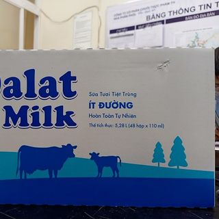 Sữa tươi ít đường 110ml của Đà lạt giá sỉ