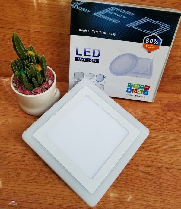 Sỉ 20 Đèn Led âm trần 16w ( 12w +4w) siêu mỏng 2 màu 3 chế độ tròn hoặc vuông Posson LP-RSi12+4x